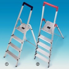 Drabiny składane, z aluminiową platformą 5 stopni