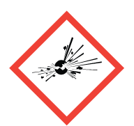 Piktogram nalepka GHS 01, 100x100mm