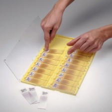 Teczka HDPE 292/192/11 na 20 szkiełek niebieska