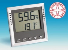 Termohigrometr LED z alarmem