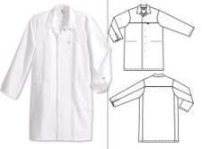 Fartuch Unisex HACCP, rozm. XS, biały, 65% poliest