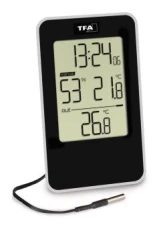 Termohigrometr z czujnikiem kab., 20-95%, 1 szt.