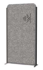 Partition wall 1820 x 1000 mm, with base, anthraci