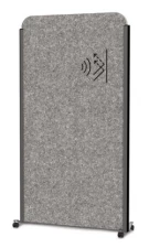 Partition wall 1820 x 1000 mm, with rollers, anthr
