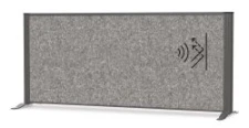 Desk divider 1200 x 350 x 527.5 mm, with adjustabl