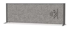Desk divider 1600 x 350 x 527.5 mm, with adjustabl