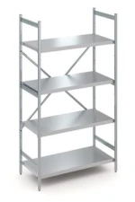 Stain. steel shelving unit 130x60x200 cm, with sol