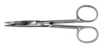 Scissors, physiology, pointed-pointed, straight, L