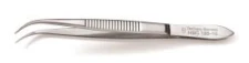 Dissecting tweezers, curved, 105 mm, 1 unit(s)