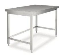 Laboratory bench, stainless steel, 2000 x 750 x 85