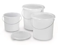 Bucket, UN approval, 6 l, round, HDPE,, with snap-