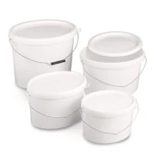 Bucket, 10 l, oval, PP,, with lid and metal handle