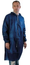 Disposable gown with zip, Nonwoven PP, white, w/o