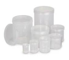 Tubs with screw-on lids, PP, transparent, 25 ml, 1