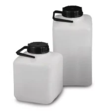 Square bottle HDPE, translucent, 10 l, with lid/ca
