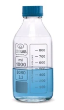 Screw top bottle clear glass coated, 2000 ml, 1 un