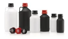 Butelki z wąską szyjką 308/310 czarne, 2500 ml, du