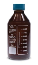 Screw top bottle brown glass coated, 2000 ml, 1 un