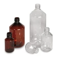 Butelki z wąską szyjką bur.-przejrz. PET, 500 ml,