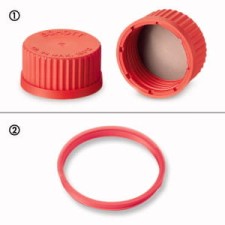 Zakrętki GL 45 PBT z silik. uszcz. pokrytą PTFE