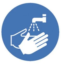 Znaki nakazu wg ISO 7010 Nakaz mycia rąk O 200 mm