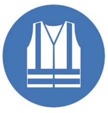 Znaki nakazu wg ISO 7010 Nakaz stosow. kamizelki o