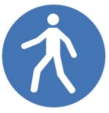 Znaki nakazu wg ISO 7010 Nakaz przechodz.w oznak.