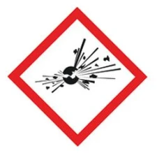 Piktogramy ostrzegawcze,GHS01 Eksplodująca bomba