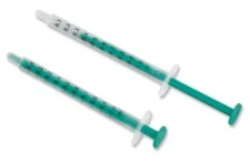 Strzykawka   1 ml sterylna zielony tłok sterylne