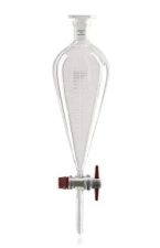 Rozdzielacz gruszkowy 1000ml, kran PTFE, skala