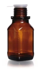 Butelki czworokątne, szkło oranżowe 100 ml