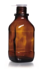 Butelki czworokątne, szkło oranżowe 250 ml