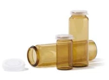 Glass vials with rolled rim Brown glass, 50 ml,