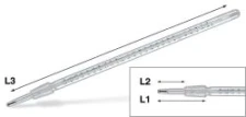 Termometr ze szlifem 0/+250 °C; 1 °C, 385 mm, 85mm