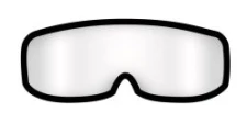 Replacement lens for wide-, vision safety goggles