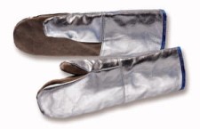 Rękawice skórzano-aluminiowe chroniące przed gorąc