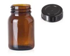 Słoiki z szeroką szyjką i zakrętką 125ml, oranżowe