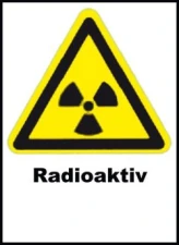 Sekurąka®-radiation protection sign AluPress, Radi
