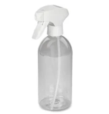 Butelka ze spryskiwaczem okrągła, PET, 500 ml, 1 s