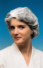 Czepek jednorazowyz klipsem, włóknina PP