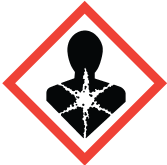 Piktogram nalepka GHS 08, 100x100mm