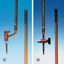 Biurety, klasa B, prosty kran szklany (2 szt.)