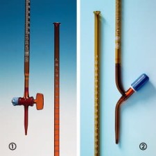 Boczne krany do biuret z kurkiem szklanym 50 ml